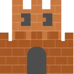 Super Mario Style Fort SVG Icon
